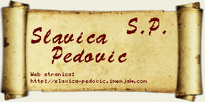Slavica Pedović vizit kartica